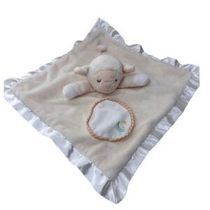 Douglas Baby Lamb Lovey Security Blanket Sheep Plush‎ Moon Stars Cream White